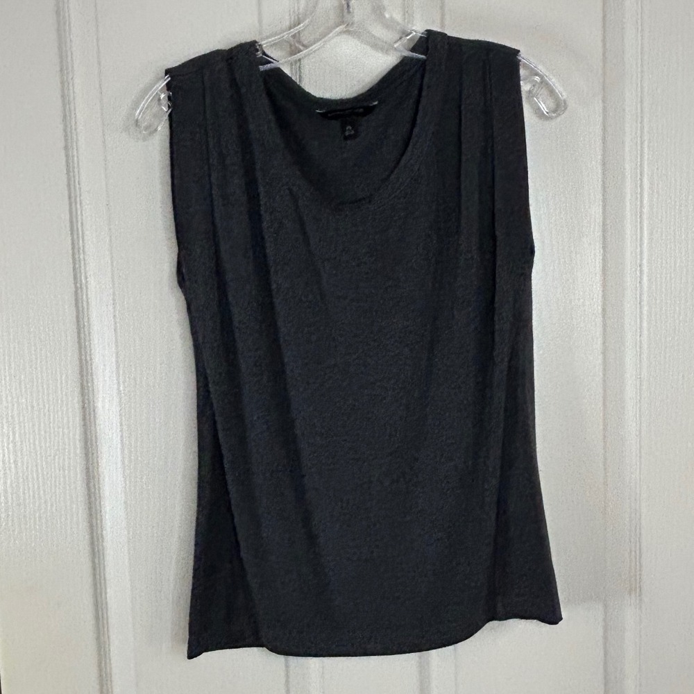 Banana Republic‎ Gray Sleeveless Tank Top XS Pleated Shoulder Casual - Picture 8 of 9